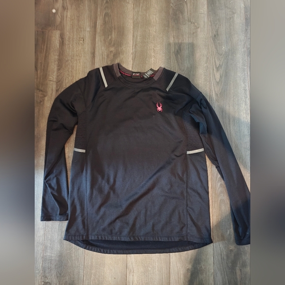Spyder Black Long Sleeve with Pink Accent - Picture 1 of 1